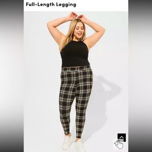 Torrid Black and White Plaid Leggings